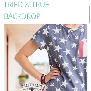 Crazy Train Patriotic Short Sleeve Top/Dress NWT